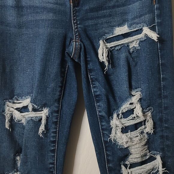 American Eagle Next Level Stretch Super Distressed Hi Rise Jeggings  Sz 4S  NWOT - Picture 5 of 16